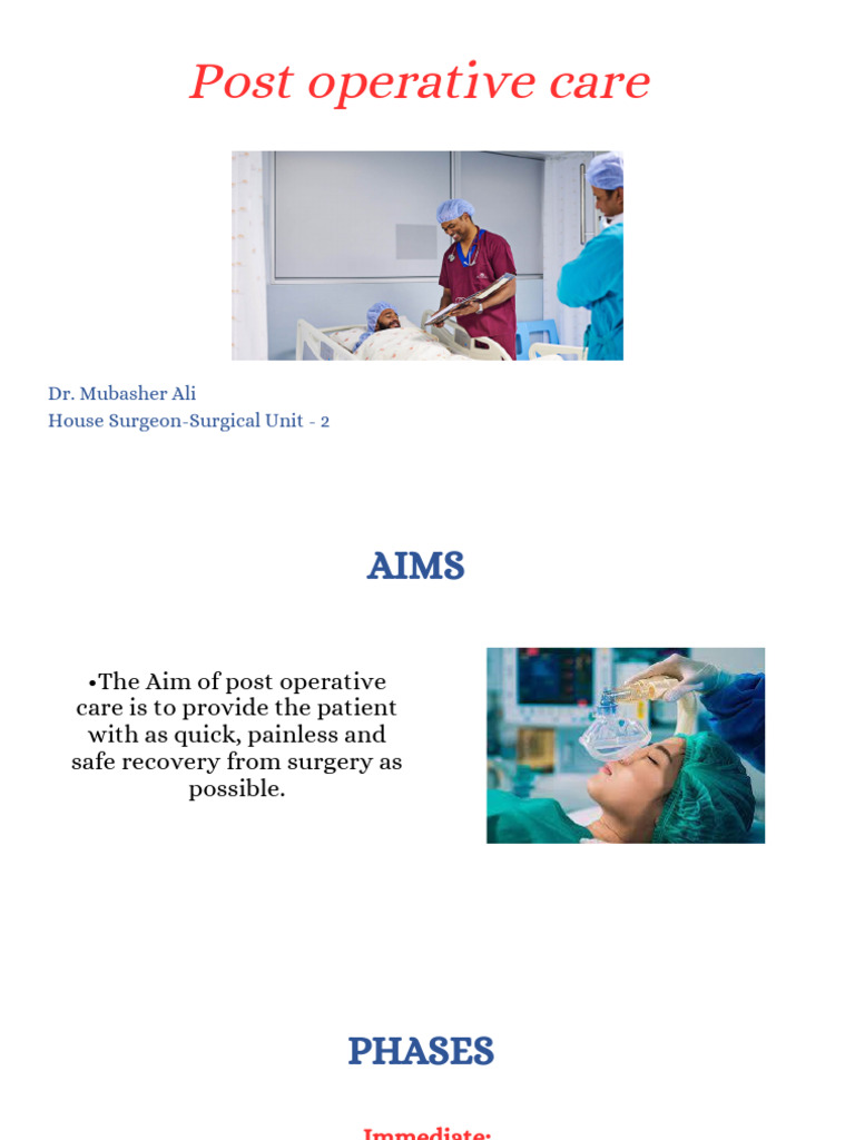 Post Op Care (Final) PDF | PDF | Analgesic | Pain