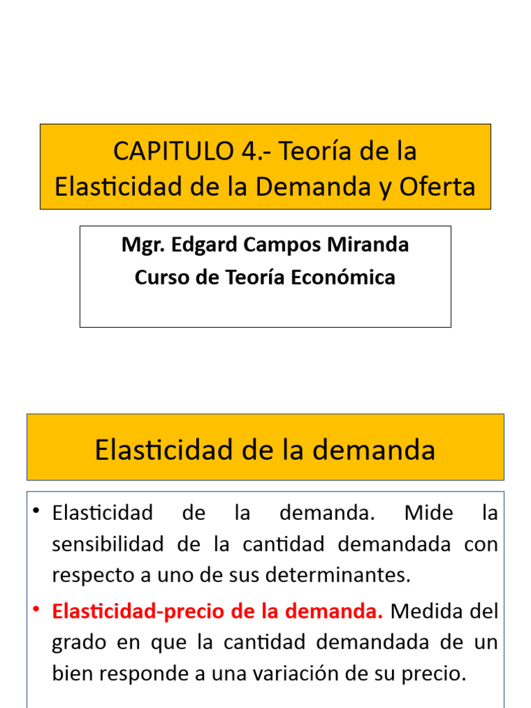 Elasticidad e Ingreso Total | PDF | Elasticidad (economía) | Oferta y ...