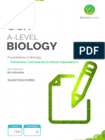 Cell Division, Cell Diversity - Cellular Organisations 2 QP