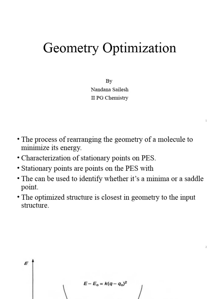 Geometry optimization ppt pdf