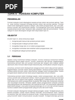 Topik 05 Perisian Komputer Pdf
