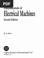 Fundamentals Of. Electrical Machines. Second Edition. M. A. Salam. Science International Ltd. Alpha Oxford, U.K.