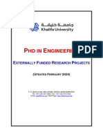 Spring 2024 -PhD in Engineering Research Projects - Externally Funded Projects