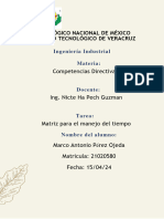 Matriz para El Manjo Del Tiempo - Competencias Directivas - Marco Antonio Perez Ojeda