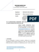 Recurso de Apelacion de Sentencia Condenatoria Por Tenencia Ilegal de Municiones y Cacerinas PDF