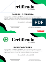 Certificado de Participação No Curso