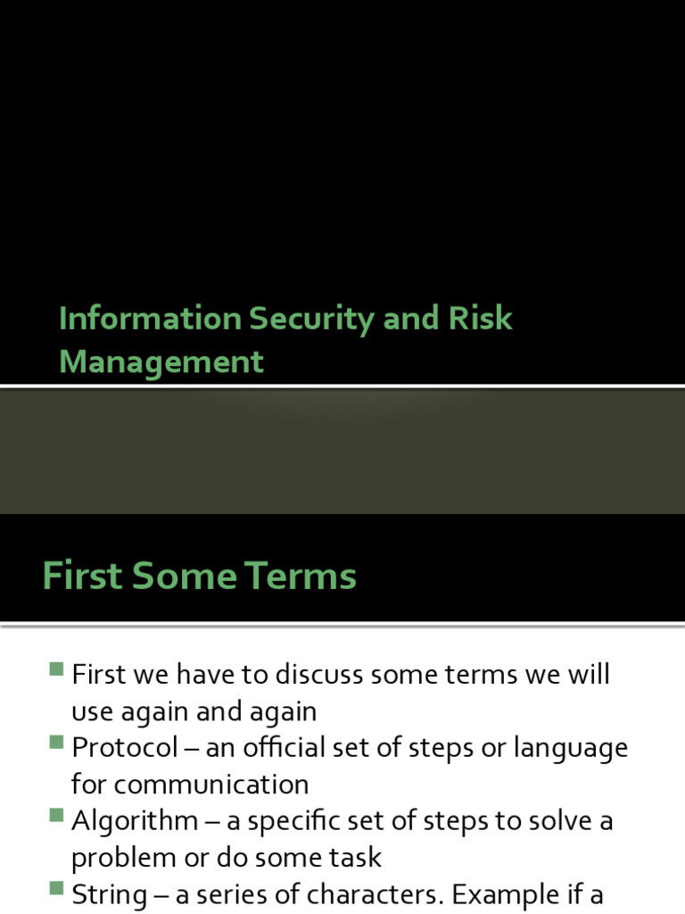 Cissp Chapter01 Pdf Information Security Risk