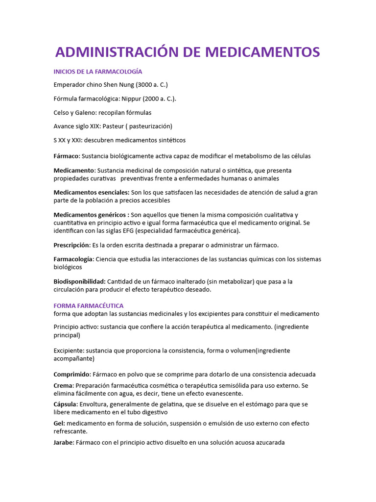 Administración de Medicamentos | PDF | Medicamentos con receta ...