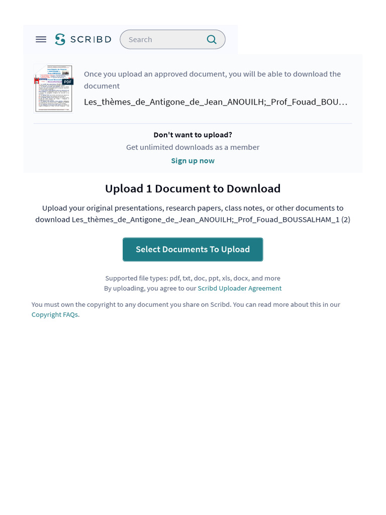 Upload A Document - Scribd | PDF | Scribd | Computing