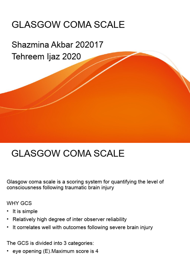 Glasgow Coma Sc-Wps Office | PDF | Science & Mathematics