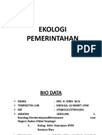 Ringkasan PPT Ekologi - Pemerintahan SADU WASISTIONO 2012