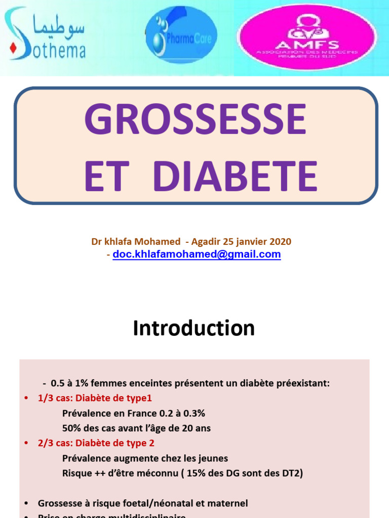 Diabète et grossesse : enjeux et prise en charge | PDF | Diabète ...