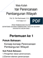 Pengantar Perencanaan Pembangunan Wilayah: Mata Kuliah