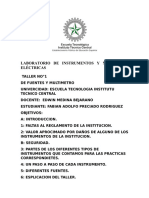 LABORATORIO DE INSTRUMENTOS Y MEDICIONES ELÉCTRICAS(1)