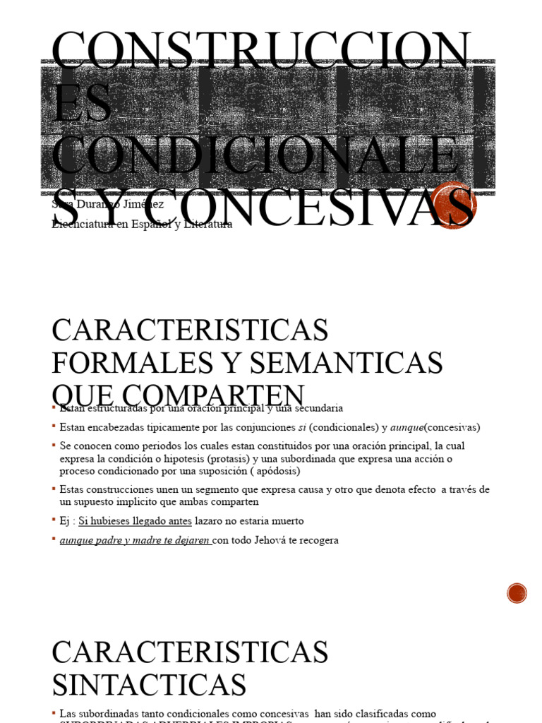Construcciones condicionales y concesivas | PDF