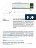 Cross-Platform Language Learning A Spatial Perspective On Narratives of Language Learning Across Digital Platforms