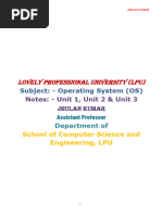 Short Notes Operating Systems