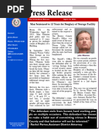 Man Sentenced To 12 Years in Prison For Breaking Into Multiple Storage Units