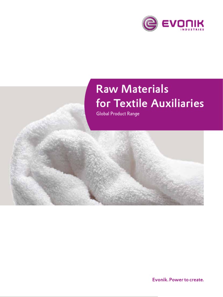 Brochure Raw Materials For Textile Auxiliaries | PDF