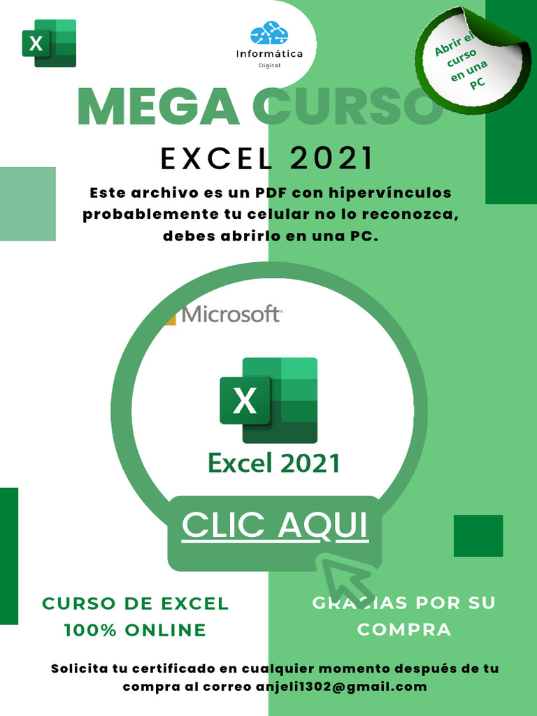 Curso+de+Excel+Version+2021(Actualizacion+Febrero+2024) | PDF