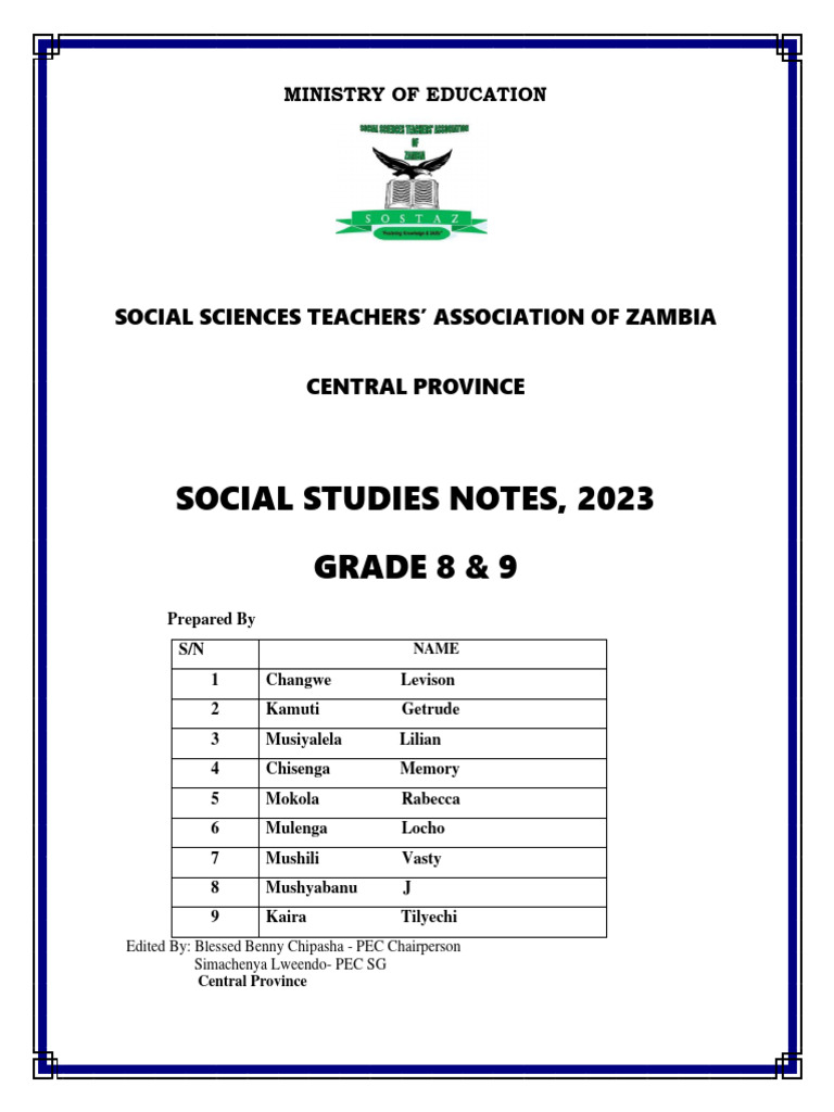 GRADE 9 SOCIAL STUDIES TEACHING NOTES PDF FREE DOWNLOAD visual data 7