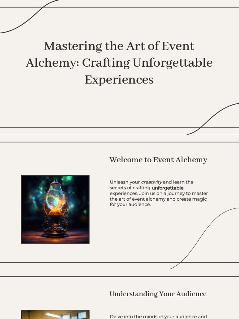 Event Alchemy for Creatives | PDF | Art