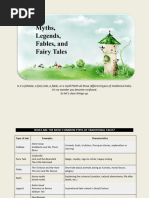 Myths, Legends, Fables, and Fairy Tales