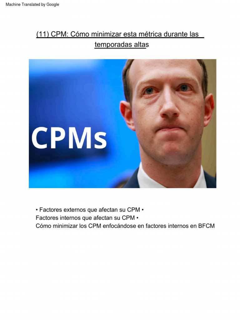 Cpm how to minimize this metric during peak seasons pdf