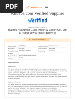 Supplier Assessment Report-Taizhou Huangyan Gude Import & Export Co., Ltd.