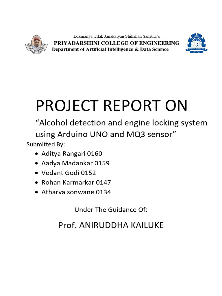 Alcohol Detection System with Arduino | PDF | Arduino | Relay