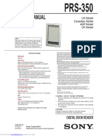 Sony PRS-350 Service Manual