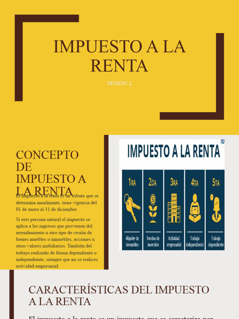 Características del Impuesto a la Renta | PDF | Impuestos | Impuesto ...