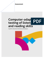 Computer-Adaptive Testing of Listening and Reading Skills