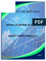Manual Del Sistema de Gestion ENERGY POWER GREEN SAS