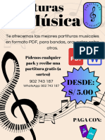 Flyer Clases de Música Minimalista Beige y Negro