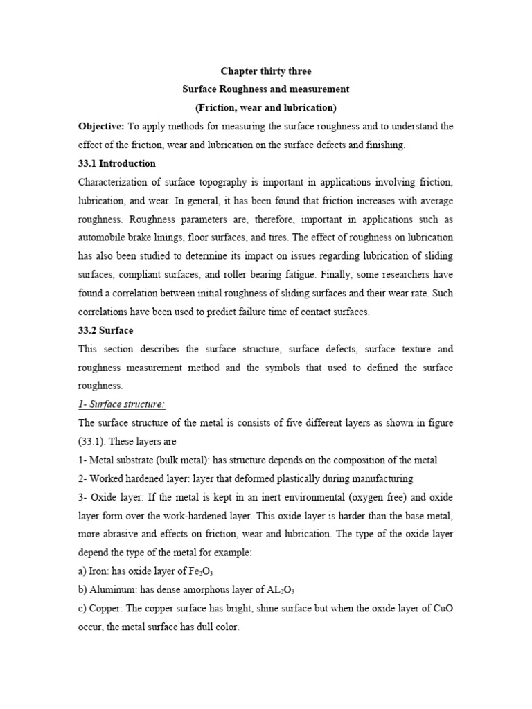 Chapter Thirty Three | PDF | Wear | Friction
