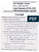 Epreuve de La Thermodynamique Corrigé