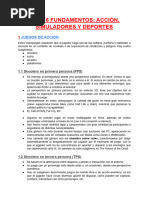 Tema 6 Fundamentos Diseño y Jugabilidad - Acción, Simuladores y Deportes