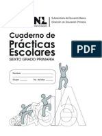 Cuaderno de Practicas Escolares de Sexto Grado