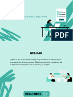 Presentación Factura Electrónica Empresarial Ilustrada Verde