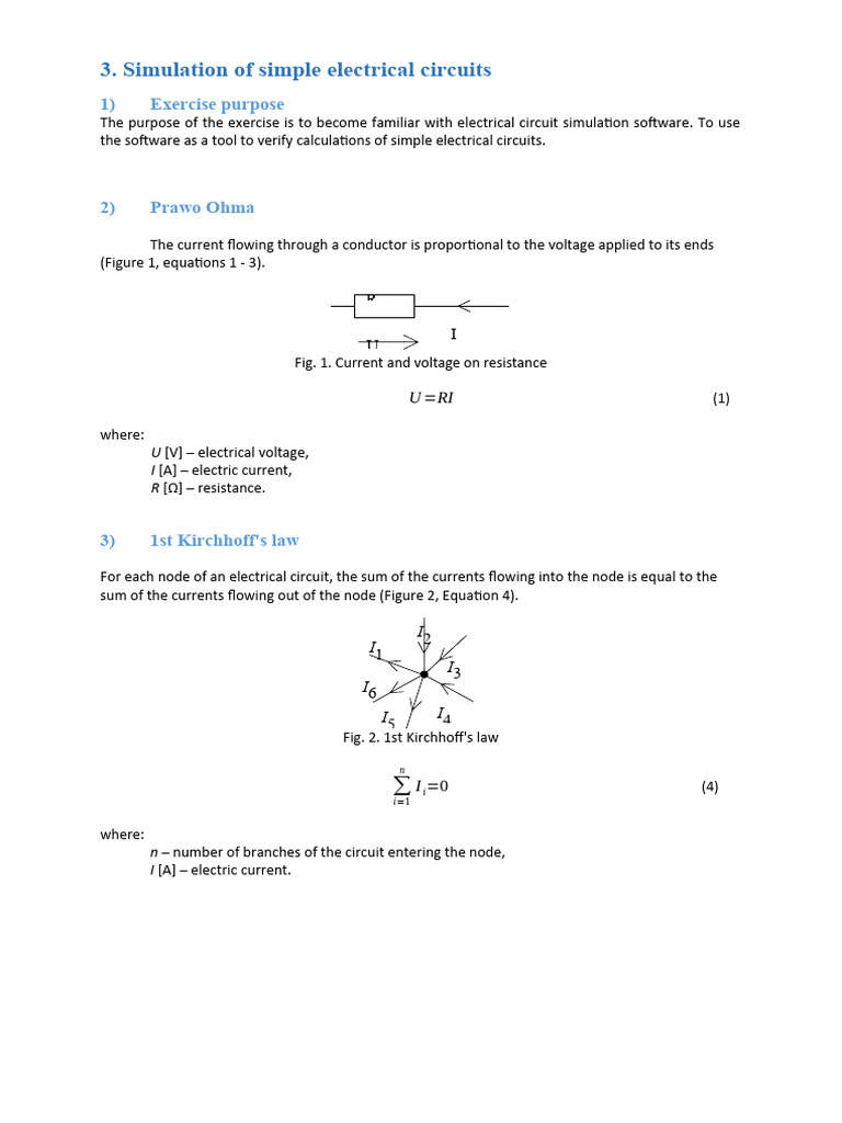 3. Simulation of simple electrical circuits | PDF | Electrical Network ...