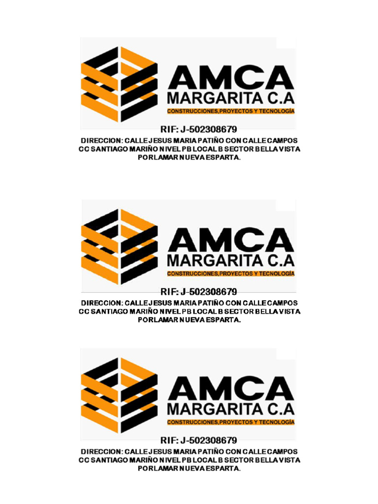 LOGOS DE AMCA Y AXIE CON RIF Y DIRECCION | PDF