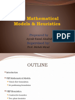 VRP Mathematical Models - Heuristics