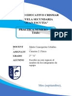 Centro Educativo Crismar Escuela Secundaria "Juan Escutia" Práctica Número - Título