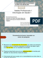 Atividades Profissionais 1 Informação em Saúde 1: Centro Universitário Integrado Curso de Medicina