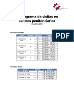 Horario de Visitas Centros Penales