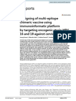 Designing of Multi Epitope Chimeric Vaccine Using Immunoinformatic Platform by Targeting Oncogenic Strain HPV 16 and 18 Against Cervical Cancer