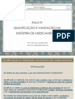 Aula 4 - Qualificação e Validação na Indústria de Medicamentos V2