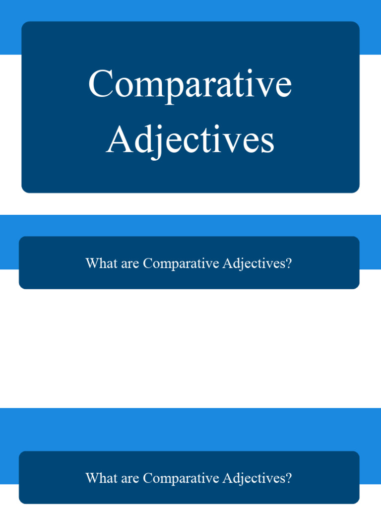 Comparative Adjectives Guide | PDF | Syllable | Adjective