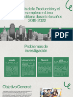 Análisis de La Producción y El Desempleo en Lima Metropolitana Durante Los Años 2019-2022 - Grupo 1